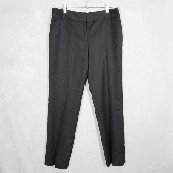 Ted Baker Pants Womens 4 Black Wool Blend Dress Slacks Trousers Classic Career - Picture 1 of 12